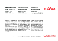 Revox A-77-Dolby-B-Owners-Manual 